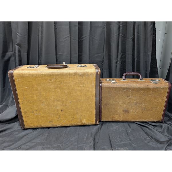 (2) Vintage Suit Cases (1) (16.5"x21") (1) (13"x17")