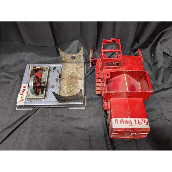 Vintage MF 760 Stationary and Toy Combine Metal