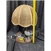 Image 4 : Goose and Duckling Vintage lamp w/ Wicker Shade (Still works)