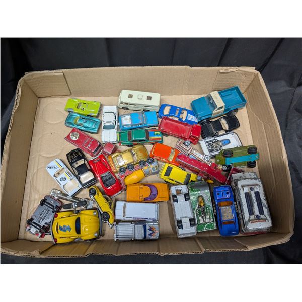 Box of Vintage Toy Metal Cars/Trucks (Some as old as 1974)