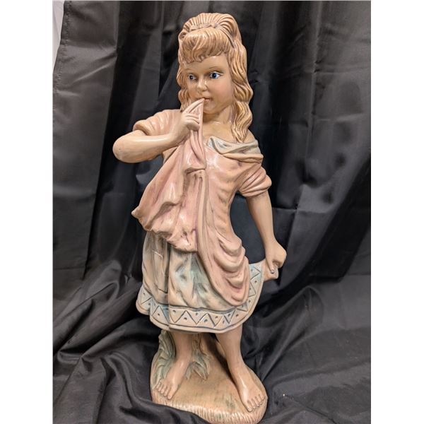 Painted Girl Figurine Atlantic mold 18"