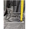 Image 3 : Black Cast Iron Rocking Horse Door Stop (11"x8")