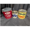Image 1 : (3) Vintage Tins of (2) Honey and (1) Pure Lard (All Empty)