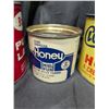 Image 5 : (3) Vintage Tins of (2) Honey and (1) Pure Lard (All Empty)
