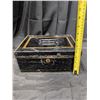 Image 7 : (2) Black Metal Case Boxes Vintage