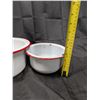 Image 4 : Enamel Strainer And (2) Camnode Pots (Vintage)