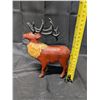 Image 2 : Vintage Hand Carved Wooden Elk 7"