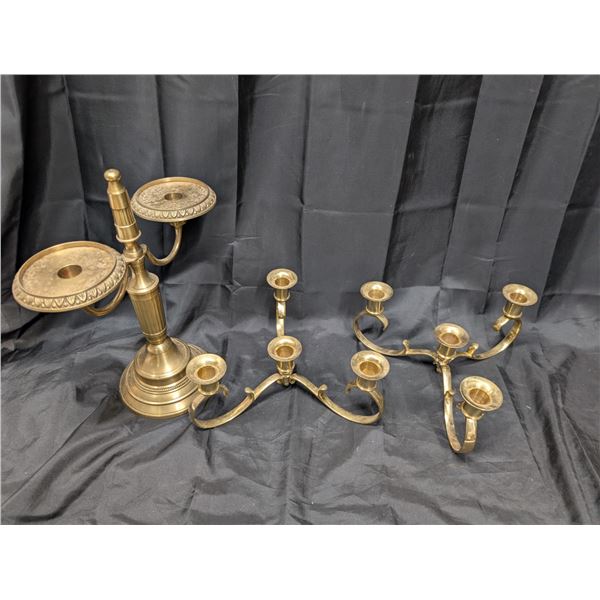 Brass Candle Holder (2) Brass Multi Candle Holders Made in India