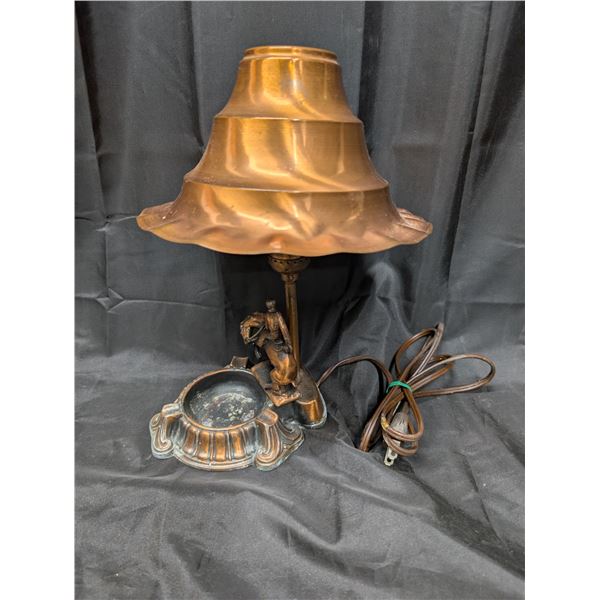 Bronze Horse Lamp Ash Tray - Not tested