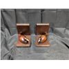 Image 1 : Vintage Wooden Loon Design Book Ends (Good Condition)