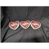 Image 1 : (3) Heart Shape Glass Jewelry Cases