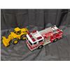 Image 1 : Battery Operated Vintage Tonka Fire Truck Toy and CAT Caterpillar Toy (Not Tested)