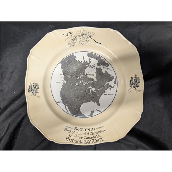 Hudson's Bay Souvenir Plate  "First Shipment of Chinaware to Enter Canada"
