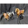 Image 1 : (4) Plastic Vintage Horses w/ Saddles and etc.