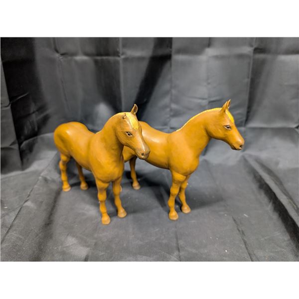 (2) Wooden Vintage Horses