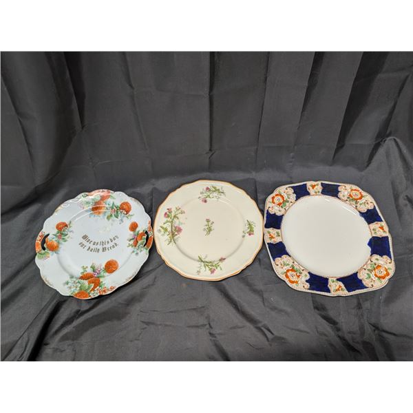 (3) Vintage Plates