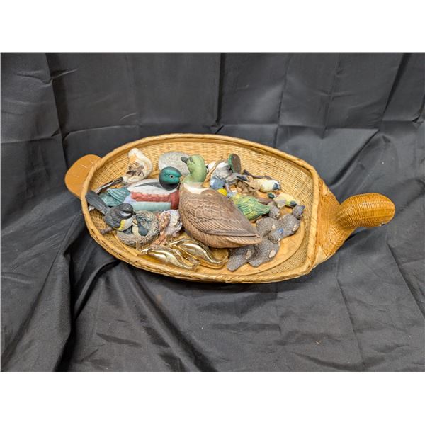 Duck Baskets w/ Small Duck Figurines