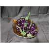 Image 1 : Multi Color Fruit Glass Bowl w/ Glass Grapes