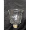 Image 3 : Large Brass Candle Holder w/ Glass Shade Vintage
