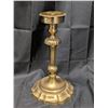 Image 4 : Large Brass Candle Holder w/ Glass Shade Vintage