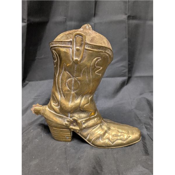 Vintage Brass Cowboy Boot