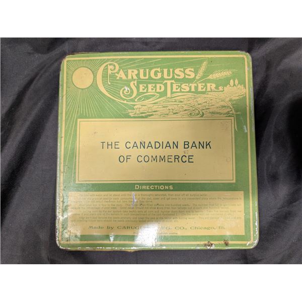 Vintage Canadian Bank of Commerce Tin /Seed Tester