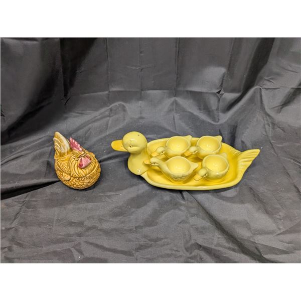 Duck Plate Dish/ Small Duck Decor and Rooster Decor Capsule