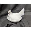 Image 1 : Vintage Large Milk Glass Nesting Chicken Capsule