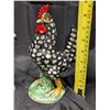 Image 2 : (2) Vintage Glass Hen and Rooster Black and White Figurines