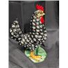 Image 4 : (2) Vintage Glass Hen and Rooster Black and White Figurines