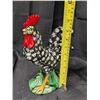 Image 5 : (2) Vintage Glass Hen and Rooster Black and White Figurines