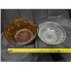 Image 2 : (2) Vintage Carnival Glass (1) Leaf and Raspberry Design and etc.