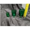 Image 2 : 3 Sets of 6 Vintage (Green Emerald) Glasses