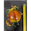 Image 4 : (2) Chalkware Decor (1) Dog and (1) Apple Vintage