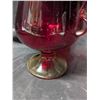 Image 3 : Vintage 1970s Red Glass Vase