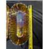 Image 2 : (3) Vintage Carnival Glass Oval Bowls