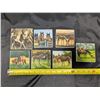 Image 6 : Lot of Horse/Cowboy Themed Decor (2) Freeze Cups, wall Decor, and Coasters