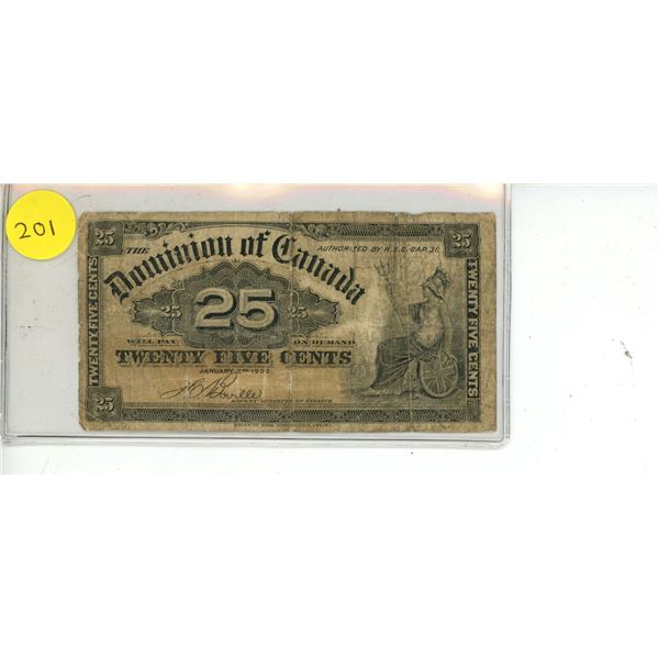 1900 Dominion of Canada Shinplaster.