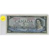 Image 1 : 1954 Canadian Five Dollar.