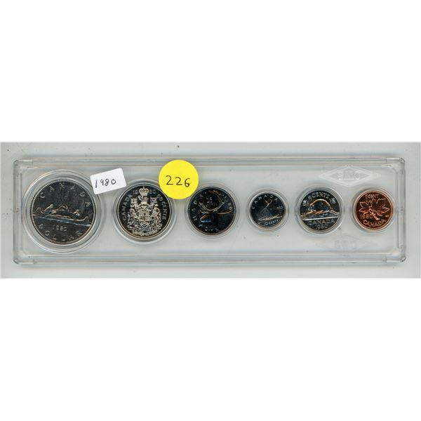 1980 Canadian Uncirculated Coin Set.