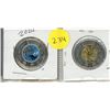 Image 1 : 2024 Canada $2 Celebrating Inuit Nun Angat Colored and Uncolored Coin.