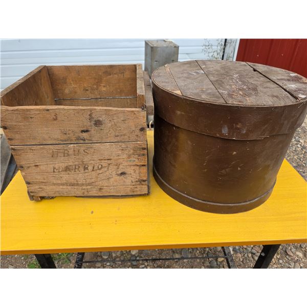 Wood cheese box and crate