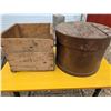 Image 1 : Wood cheese box and crate
