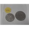 Image 1 : 1985 Canada 50 Cents and 1969 Canadian 1 Dollar Coins.