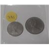 Image 2 : 1985 Canada 50 Cents and 1969 Canadian 1 Dollar Coins.
