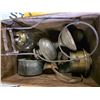 Image 2 : Box of various hanging lamp parts and lamp bases