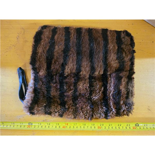 Ladies fur muff/hand warmer/purse