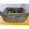 Image 1 : Vintage coca cola crate with various bottles