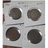 Image 1 : Lot of 4 Canadian Large Cents: 1916, 1917, 1918 & 1919. F-12 – VF-30.