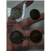 Image 6 : Lot of 8 British World War I coins. Includes 3 half pennies and 5 pennies.